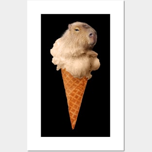 Ice Capybara Posters and Art